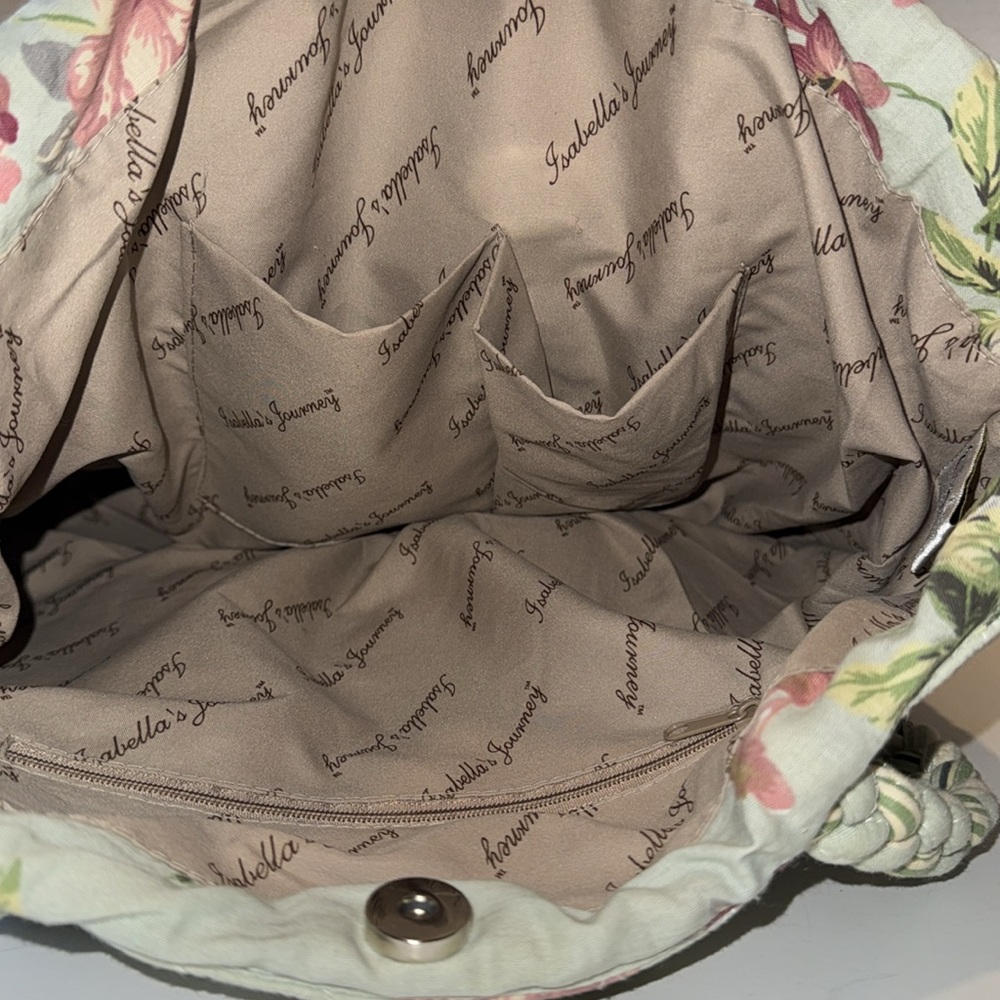Isabella’s Journey Tea Rose Tote with Ribbon Floral Print - Picture 8 of 13